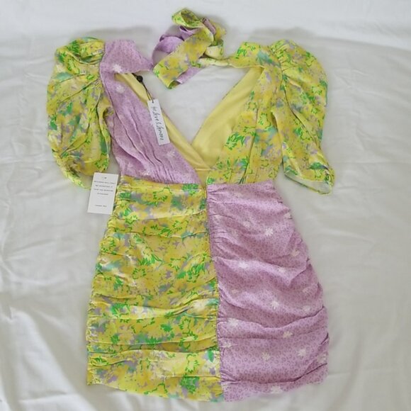 For Love and Lemons Dubois Mix Print Mini Dress - Picture 8 of 16